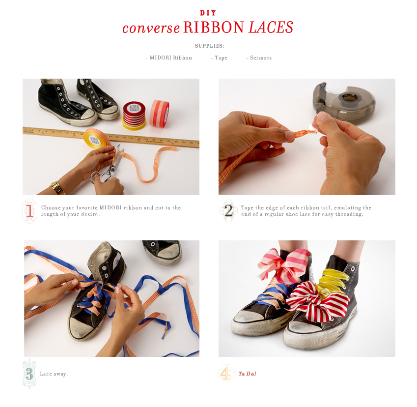 DIY Ribbon Laces Midori Inc.